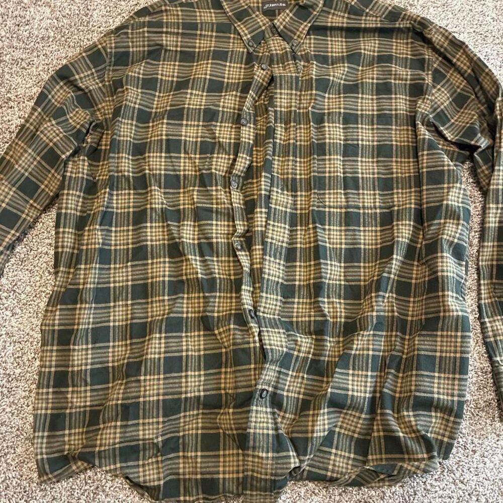 St-john-s-bay Men's Green and Khaki Shirt